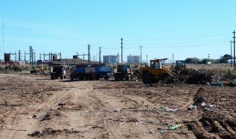 Limpieza del basural en Paseo 107 y 30